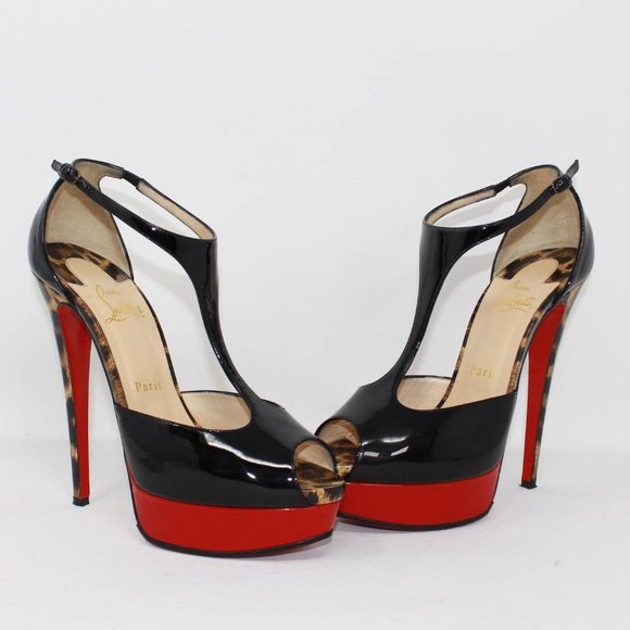 Christian Louboutin Pre-owned Women's Leather Sandals - Black - EU 41